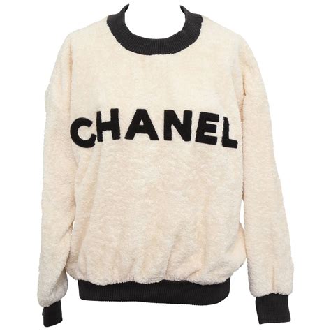 chanel logo sweater|chanel sweatshirt vintage.